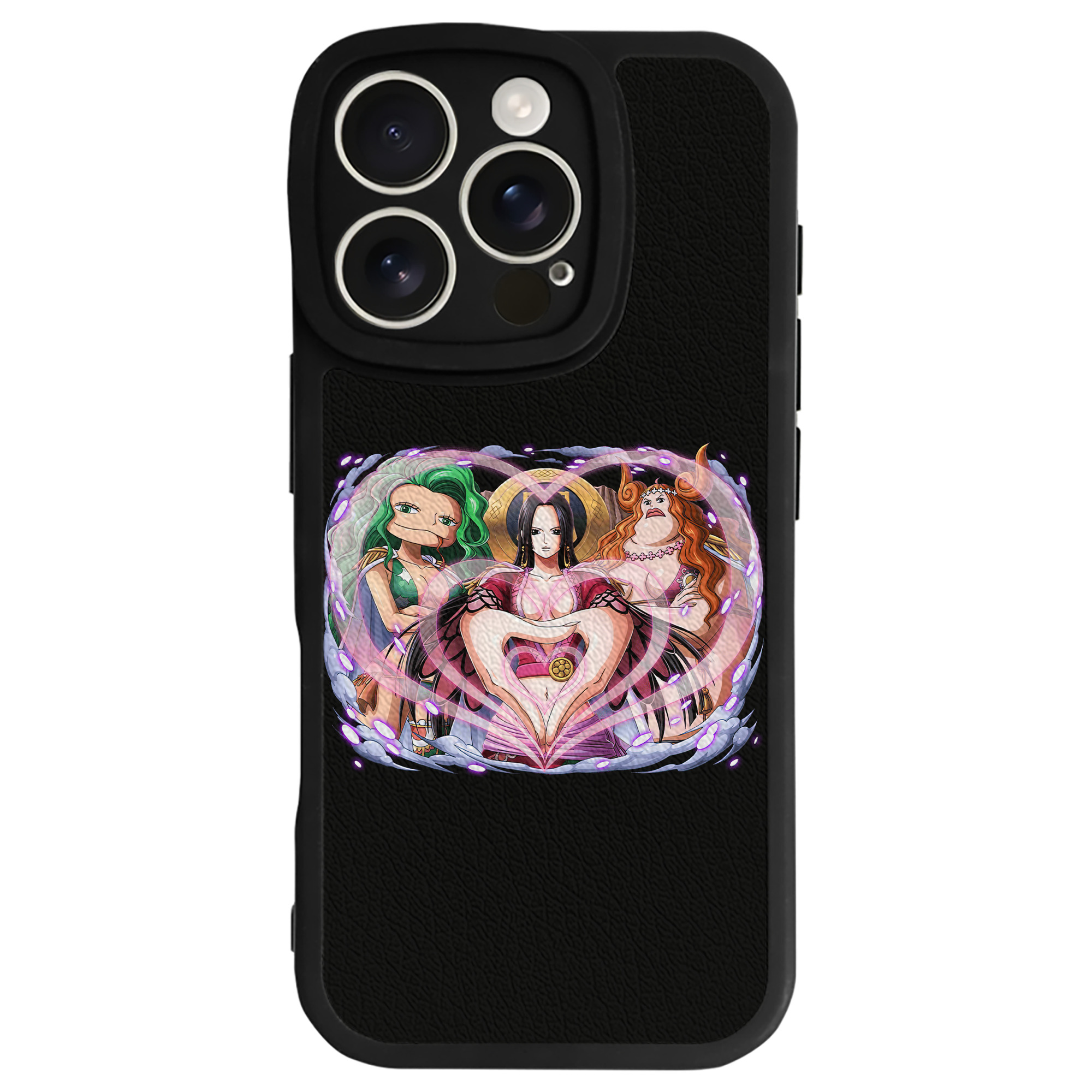 （画像用） ワンピース ボア・ハンコック ONE PIECE Boa·Hancock 【iPhone 16シリーズ対応】シリコンスマホケース（レザー調） 材質：シリコン